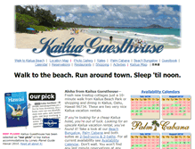 Tablet Screenshot of kailuaguesthouse.com